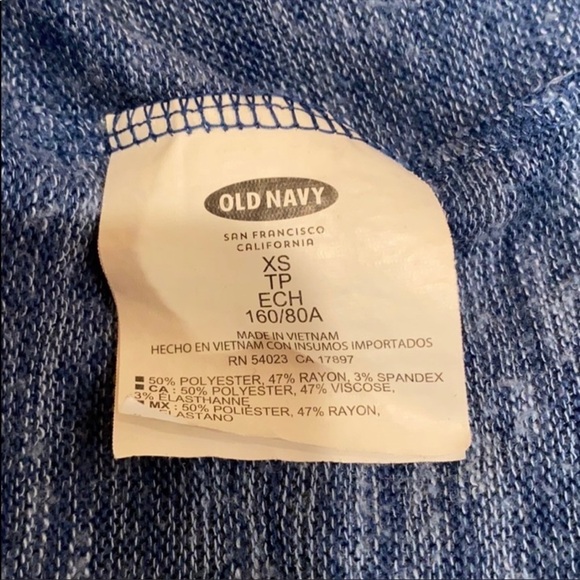Old Navy Blue V Neck Sweater Extra Small XS - Picture 6 of 7